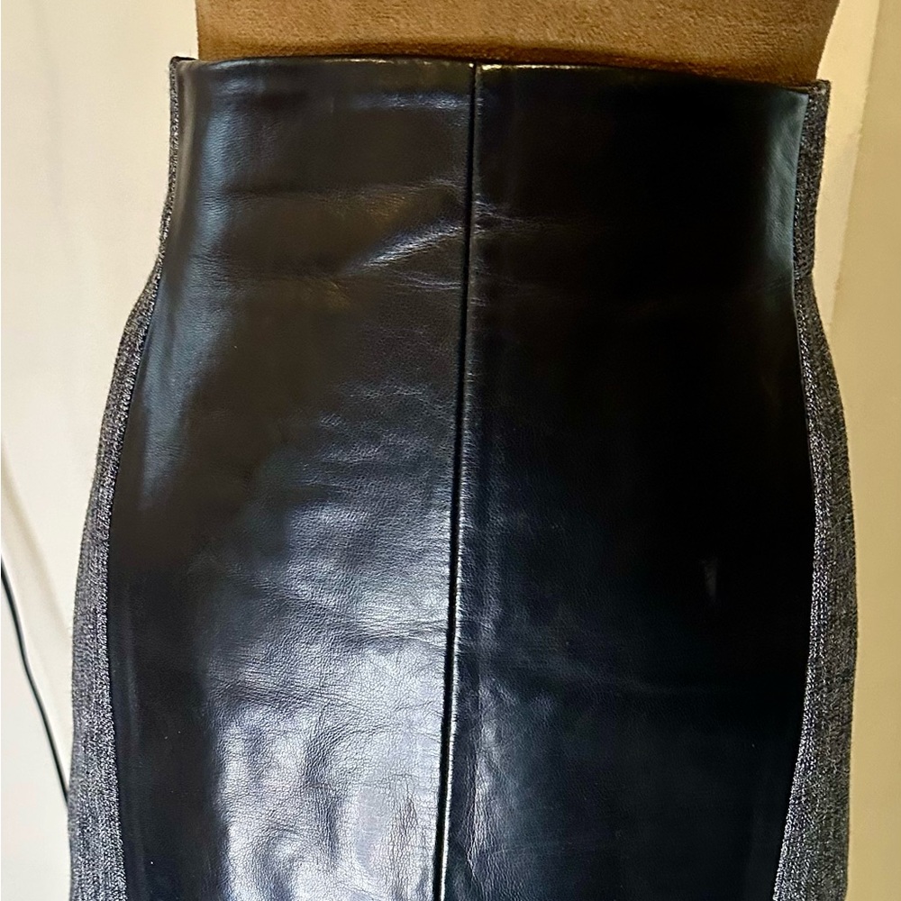 Gianfranco Ferre Black and Gray Pencil Skirt